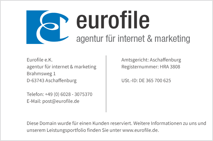 eurofile e.K. agentur f�r internet & marketing